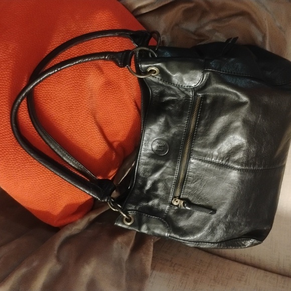 Wanderers Travel Company Black Leather Hobo Bag - Picture 2 of 12